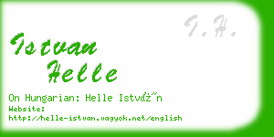 istvan helle business card